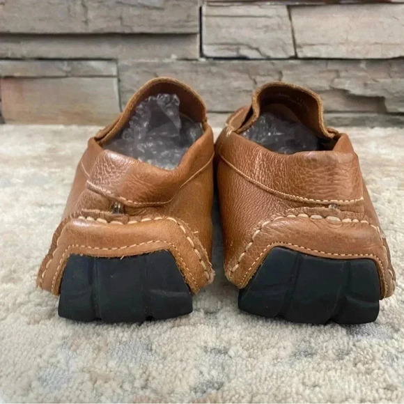 Donald Pliner Alondro Tan Leather Loafers Slip On Driving Shoes Camel Brown:11.5 - Picture 4 of 10